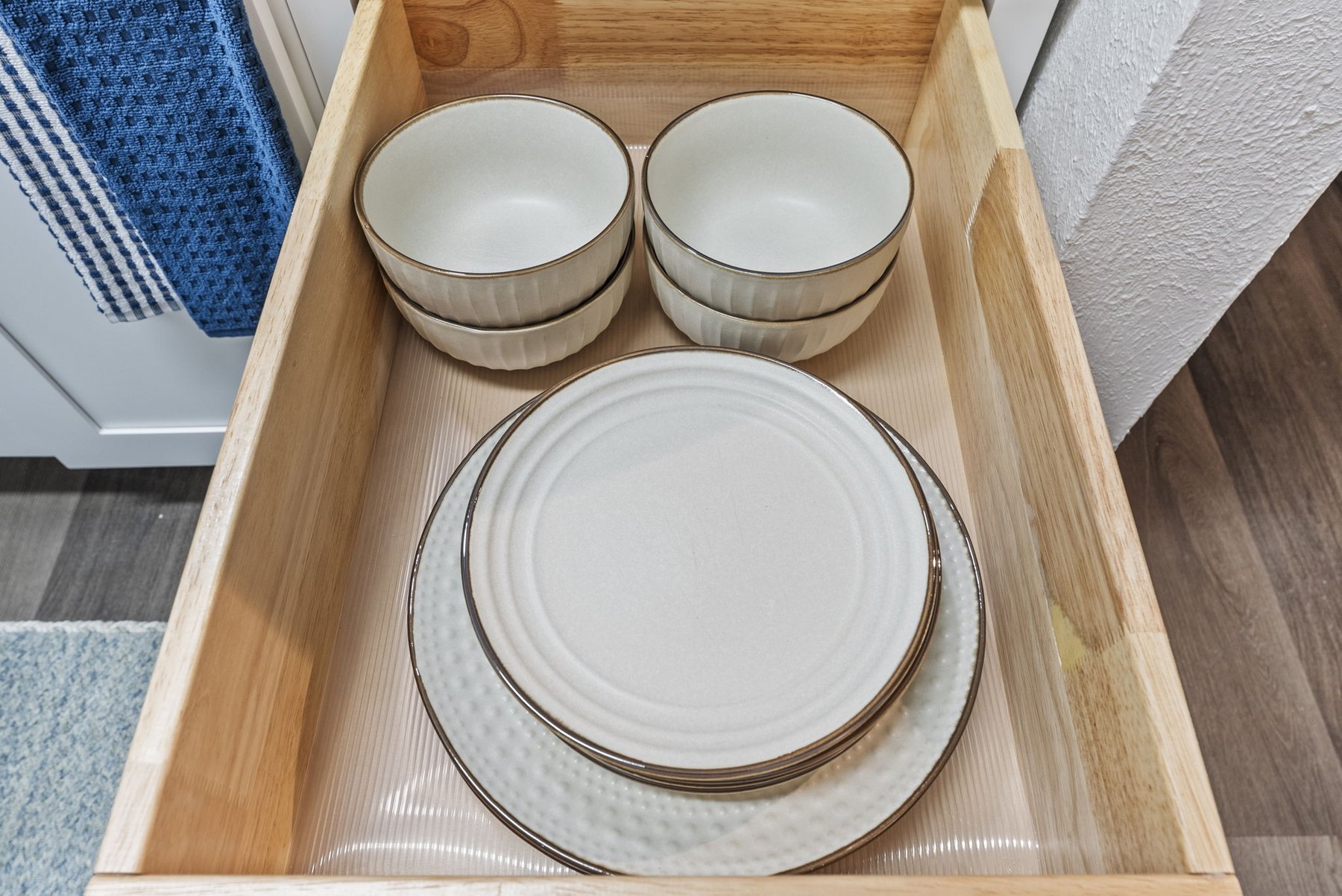 Stocked dishes and bowls at The Modern Boho