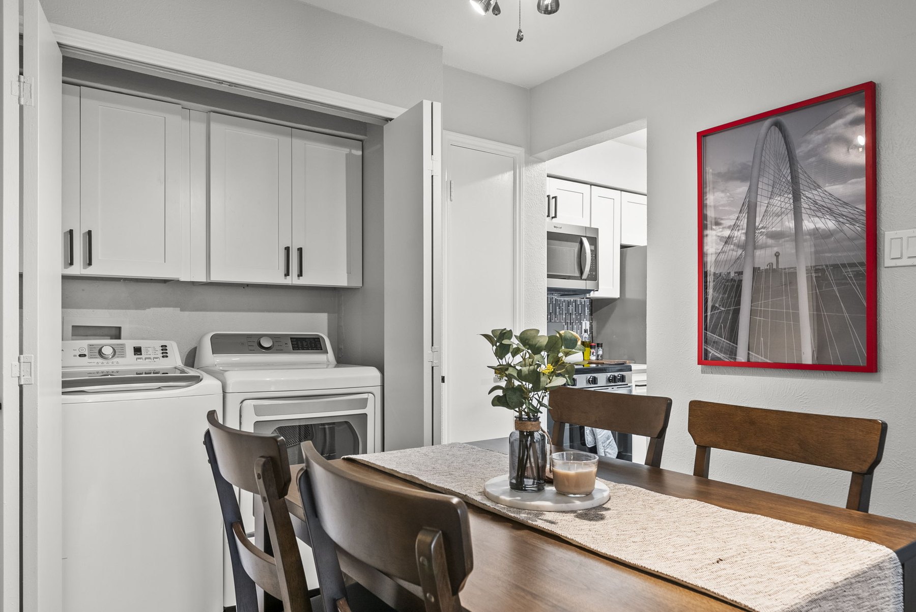 Full-size in-unit laundry at The Modern Boho